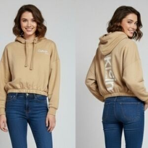 Calvin Klein Cropped Hoodie Size Medium